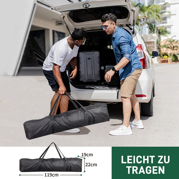 3 x 3m Two Doors & Two Windows Practical Waterproof Right-Angle Folding Tent White view 6