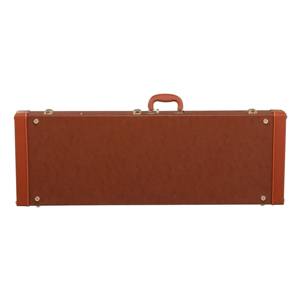 [Replace 82303602] Electric Guitar Square PU Hard Case Fits ST TL Burning fire 170 Style Electric Guitar Brown