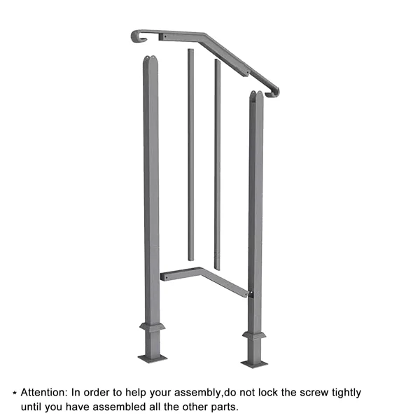 Artisasset Matte Black Outdoor 1st Tier Iron Handrail view 2