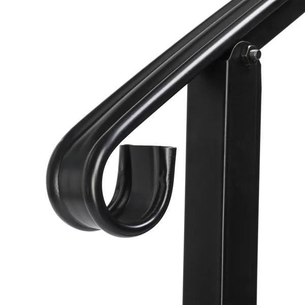 Artisasset Matte Black Outdoor 1st Tier Iron Handrail view 5