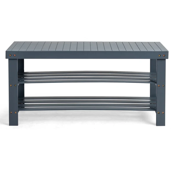 3-Tier Seamless Top Bamboo Shoe Rack view 3