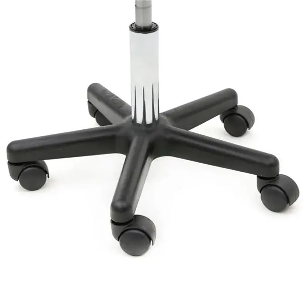 Round Shape Plastic Adjustable Salon Stool with Back Black view 4