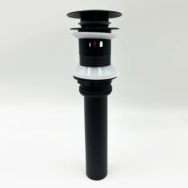 Bathroom Sink Drain with Overflow, Vessel Sink Lavatory Vanity Pop Up Drain Stopper, 304 Stainless Steel