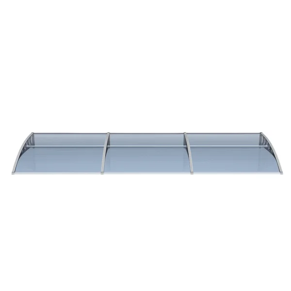 Awning for Door Entrance Window, 38x120 Inch Window Canopy Exterior, UV Rain Snow Protection for House Porch Patio Deck, Gray Bracket & Gray Blue Board view 2