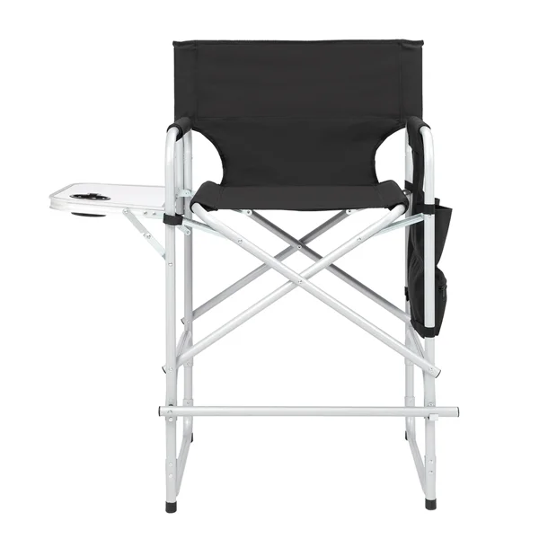 Silver White Iron Pipe Black Cloth Surface Plastic Sprayed Iron Round Pipe Director's Chair 103*60*499cm 120kg Without Carrying Bag view 2