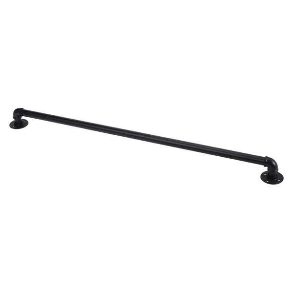 4FT iron courtyard stair handrail black view 2
