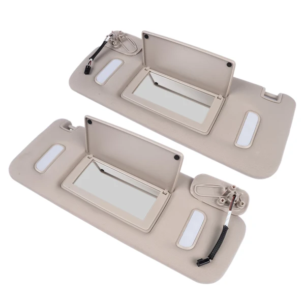 2Pcs Front Left and Right Sun Visors Sunshade for Cadillac Escalade Chevrolet Silverado GMC Yukon XL 1500 2007-2014 view 2