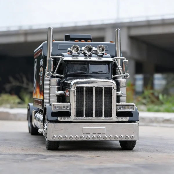 Semi Truck Toys for Boy Heavy Trucks,Metal Diecast Trucks Model Pull Back Cars with Light and Sound,Truck and Trailer Toys for Boys,Toy Trucks for Boys Age 4-8 view 6