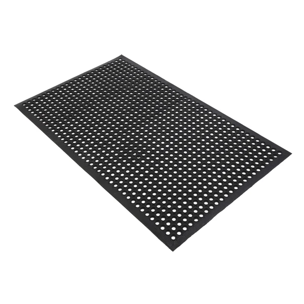 Bar Kitchen Industrial Multi-functional Anti-fatigue Drainage Rubber Non-slip Hexagonal Mat 150*90cm view 3