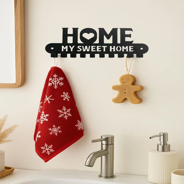 CIFbuy 2-in-1 Halloween Christmas Wall Key Holder with Sturdy iron Hooks Entryway Organizer Holiday Home Decor view 2