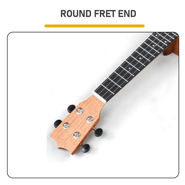 23in mahogany body rosewood fingerboard ukulele, cotton bag, capo, strap, picks*2, tuner,Strings,Dust cloth view 2