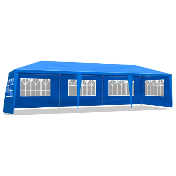 10'x30' Outdoor Party Tent with 8 Removable Sidewalls, Waterproof Canopy Patio Wedding Gazebo, Blue view 5