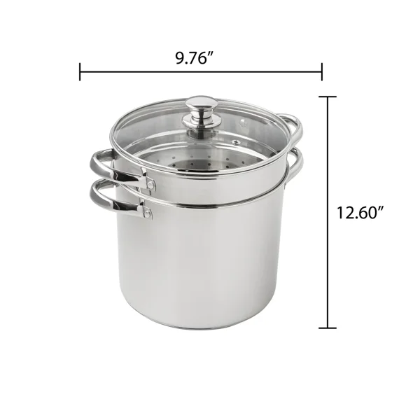 4-Piece Stainless Steel 8 qt Cooker Multipot Set view 2
