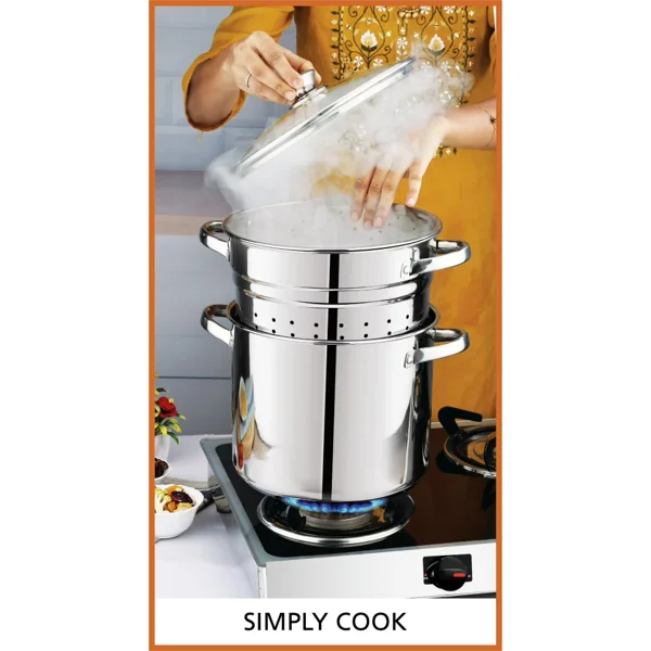 4-Piece Stainless Steel 8 qt Cooker Multipot Set view 4