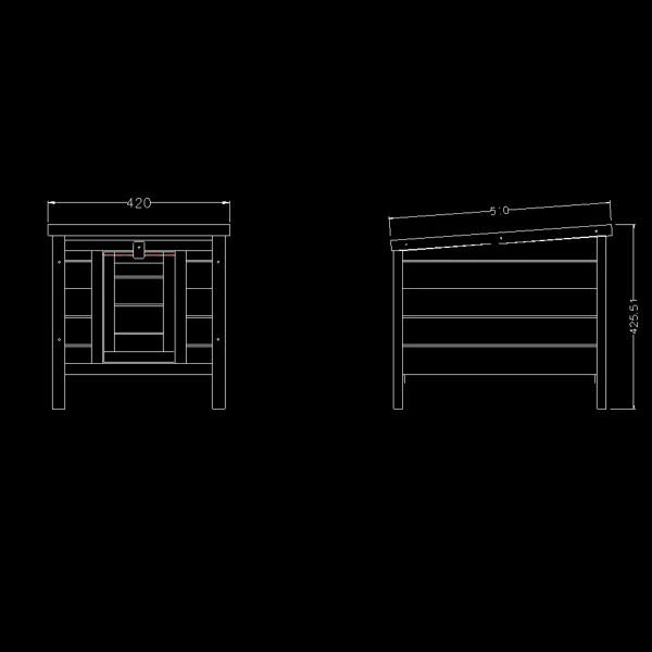 20-inch removable roof, waterproof, green asphalt roof, cedar wood, wooden chicken and rabbit cage view 2