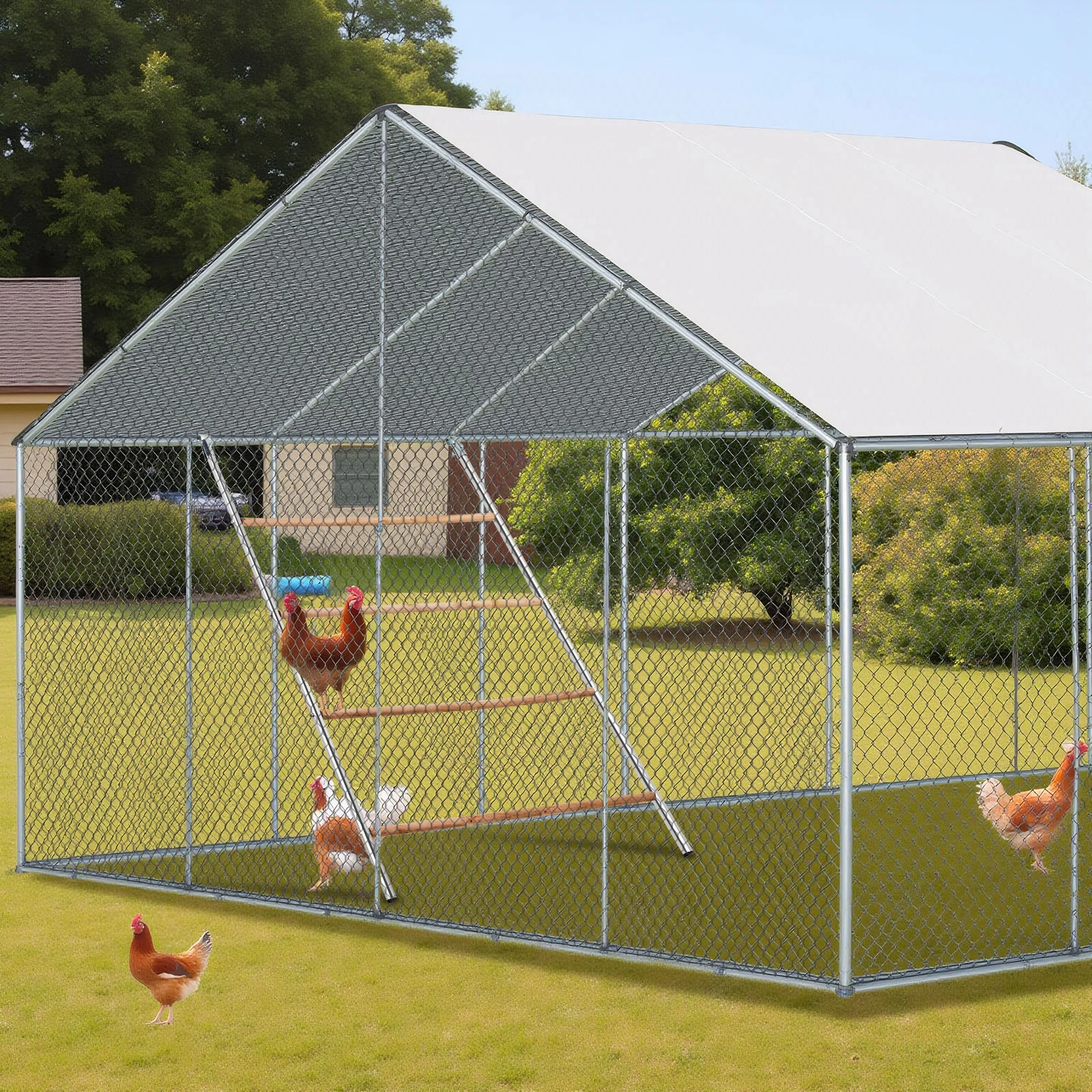 104x143cm Outdoor Chicken Perch Roost for Poultry Coops & Runs view 5