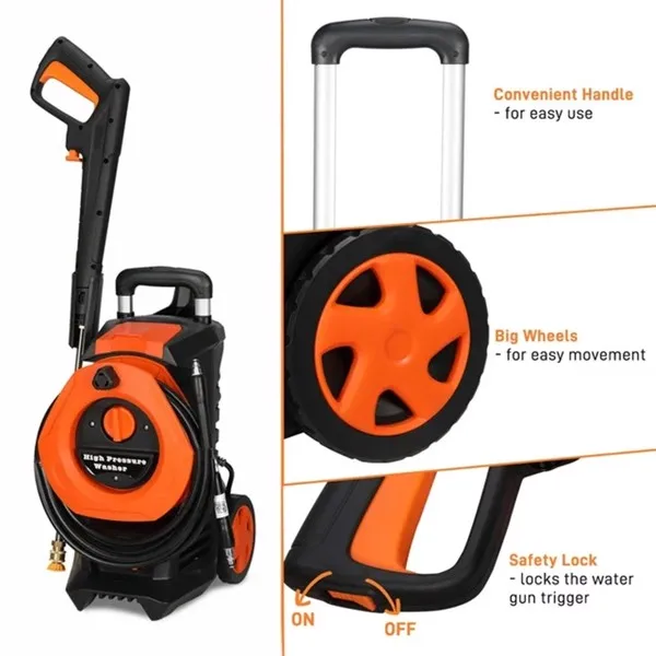 110.00V 203A 1400.00W High Pressure Cleaner Orange view 4