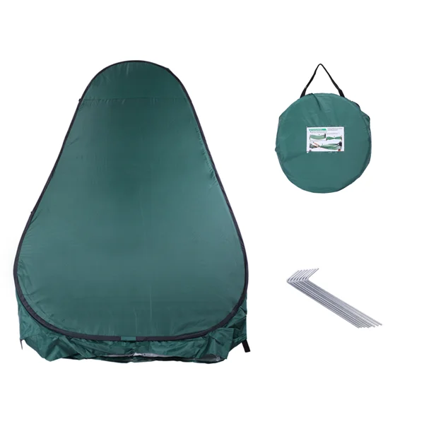Portable Outdoor Pop-up Toilet Dressing Fitting Room Privacy Shelter Tent Army Green view 2