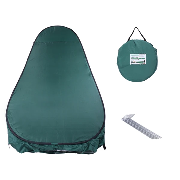 Portable Outdoor Pop-up Toilet Dressing Fitting Room Privacy Shelter Tent Army Green view 3