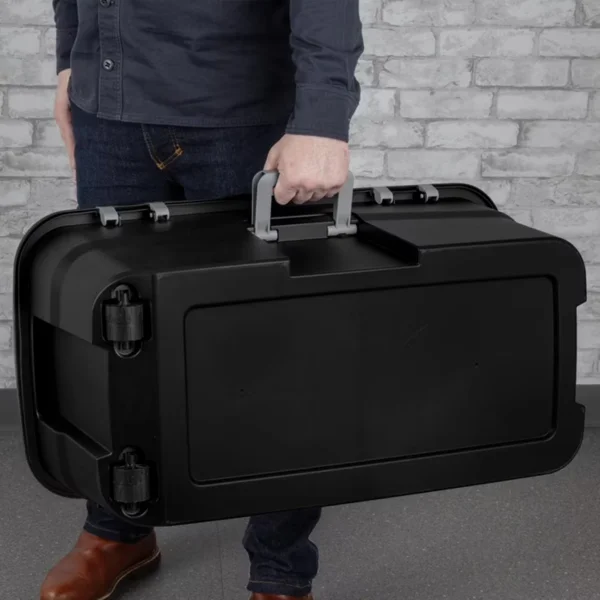(2 pack)22 Gallon Large Wheeled , Heavy Duty Plastic Storage Trunk Container, Lockable with Wheels and Handle, Black (Shipment from Walmart) view 6