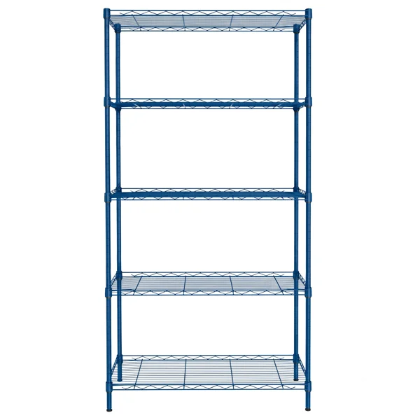 5-layer adjustable shelf Display Rack Iron household shelf with adjustable feet 29.13*13.39*59.06in Navy Blue view 2