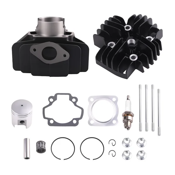 60cc Big Bore Cylinder Piston Gaskets Stud Top End Kit Fit for Yamaha PW 50 1981 - 2009 view 2
