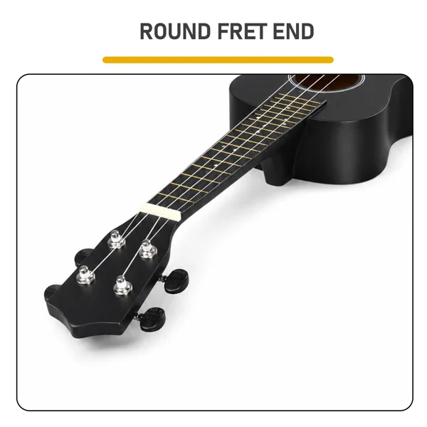 23in Linden wood body rosewood fingerboard ukulele, cotton bag, capo, strap, picks*2, tuner, Strings, Dust cloth view 3