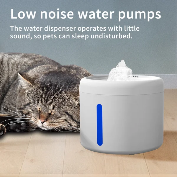 006 circular pet water dispenser, silent circulating water, filtered clean, large capacity, no leakage, allowing cats and dogs to drink with peace of mind view 4