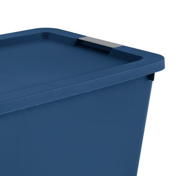 (2 pack) 34 Gallon Extra-Large Storage Bin, Plastic Storage Container with Latch Lid, Blue (Shipment from Walmart) view 2