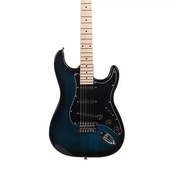GST Stylish Electric Guitar Kit with Black Pickguard Dark Blue view 3