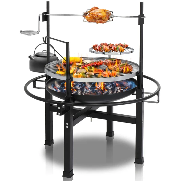 85*85*108cm Round Iron Spray Grill Black view 6