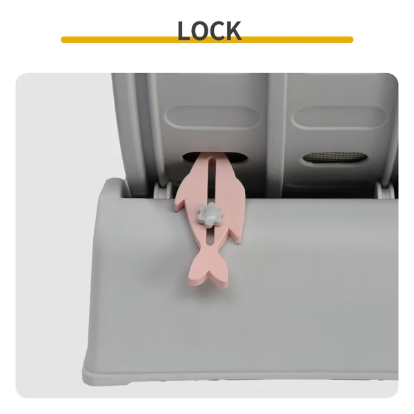 80*34*86CM, Gray PP track connector assembly, Round shape with gray carpet + 1 cat teaser stick, 15kg cat treadmill view 5