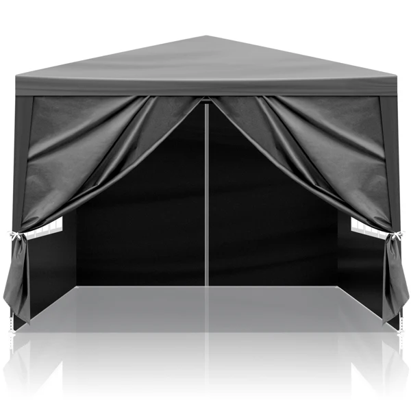10'x10' Gazebo Waterproof Outdoor Canopy Patio Tent Party Tent for Wedding BBQ Cater, Black view 6