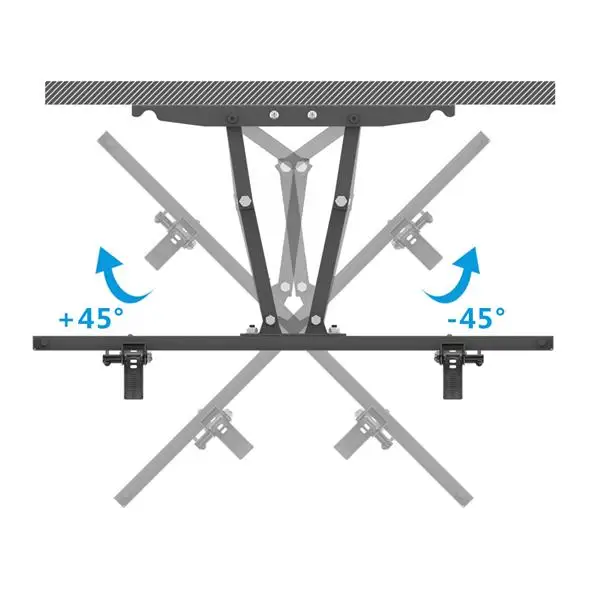 TMDS-204 32"-70" 110Lbs VESA600*400 Full Motion TV Wall Mount Tilt Range 0-15° view 5