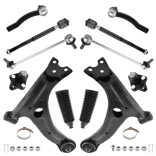 Suspension Inner & Outer Front Lower Control Arm Fit For Toyota Corolla 2003-2008 All Models K640361, K640360, K90309, K80230, EV470, ES80432, ES80431