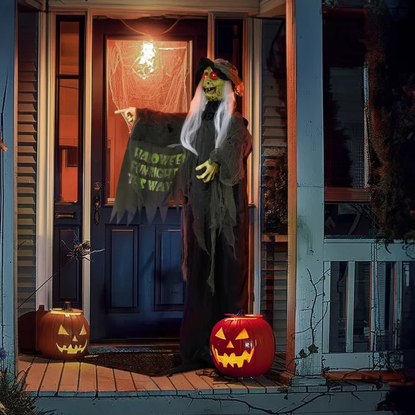 6ft Witch Halloween Standing Decoration view 6