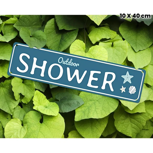 CIFbuy Waterproof Aluminum Outdoor Shower Sign UV Scratch Fade Resistant Pre Drilled Easy Hang Indoor Outdoor Wall Decor (TikTok, temu pick-up service) view 5