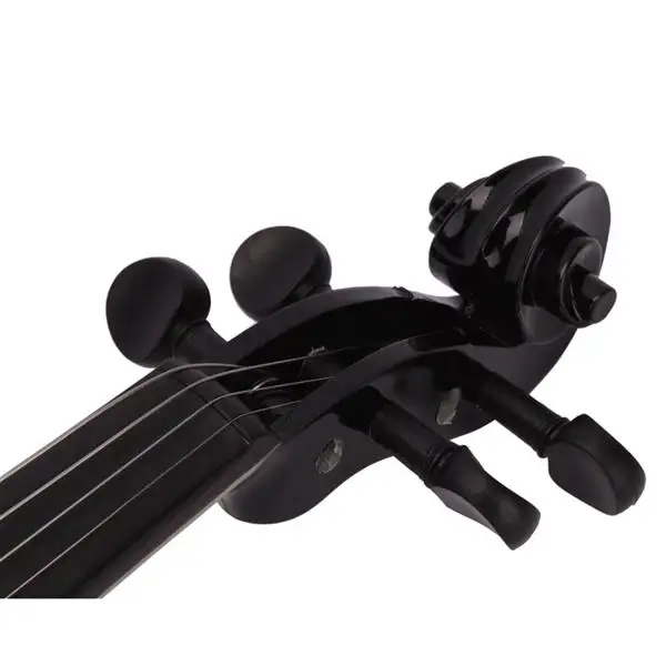 New 4/4 Acoustic Violin Case Bow Rosin Black view 5