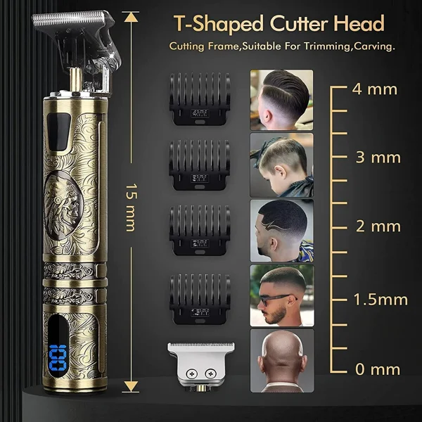 Small LCD Screen Display Professional Men Cordless Hair Clippers Beard Trimmer Cutting Machine Kit view 6