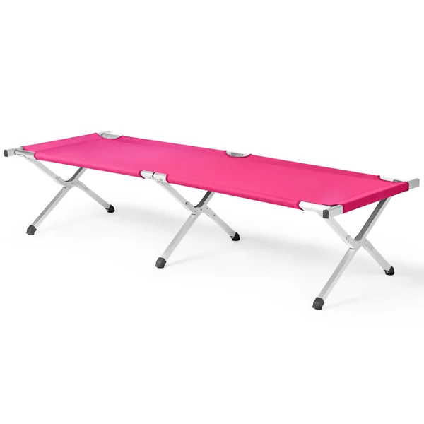 Portable Folding Camping Cot with Carrying Bag Army Pink view 5