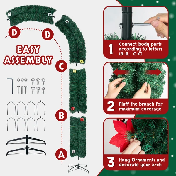 240*40*265cm PVC Christmas Arch view 5