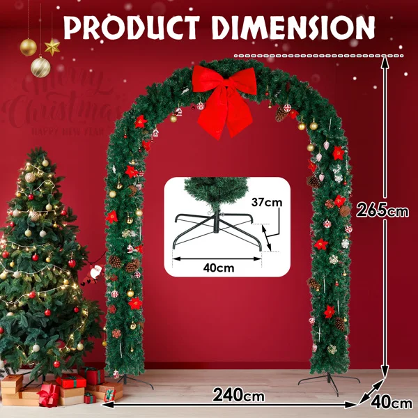 240*40*265cm PVC Christmas Arch view 6