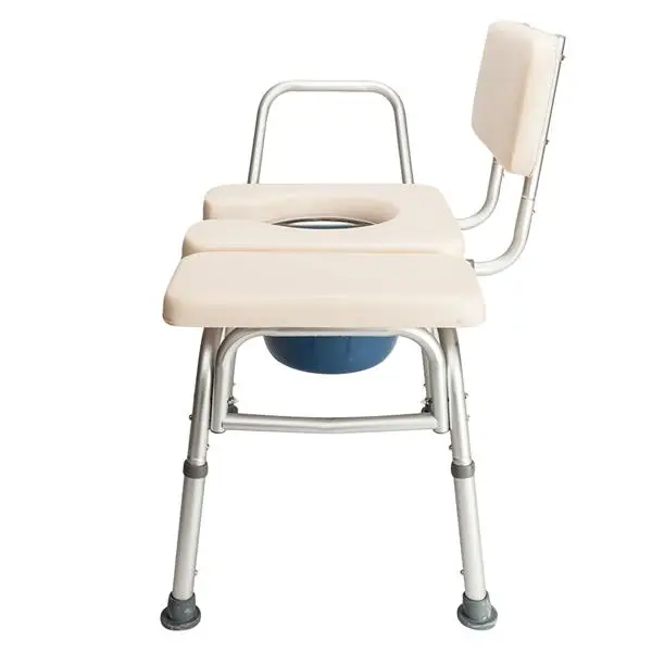 Multifunctional Aluminum Elder People Disabled People Pregnant Women Commode Chair Bath Chair Creamy White view 5