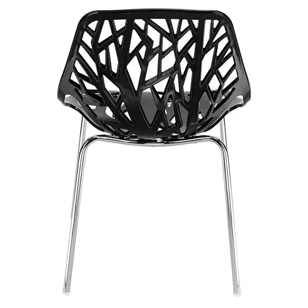 4pcs Bird's Nest Style Lounge Chair Black view 3