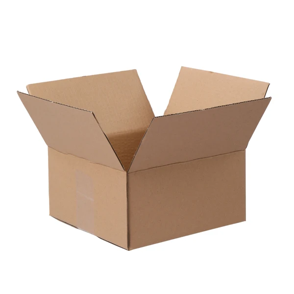 100 pieces, 8" x 8" x 4" (20.3x20.3x10.2cm) thick 2.6mm corrugated cardboard box, brown in color like kraft paper