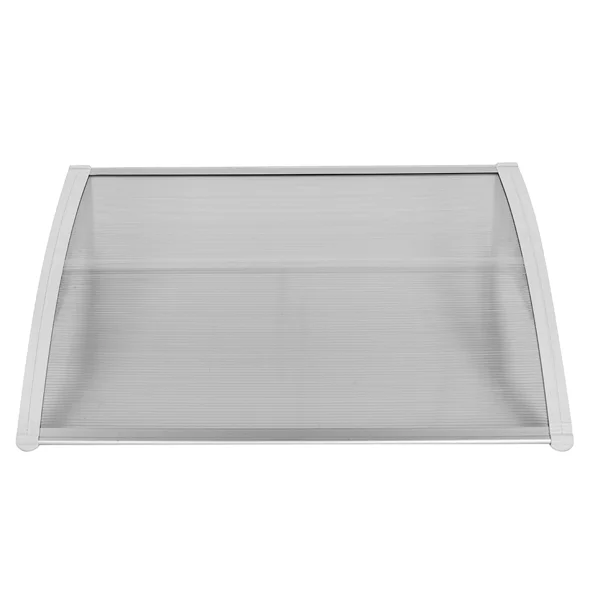 HT-100 x 80 Household Application Door & Window Rain Cover Eaves Transparent Board & White Holder view 4