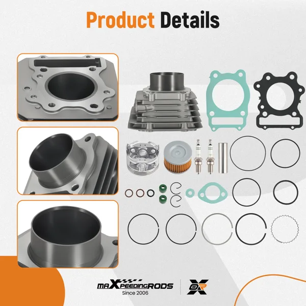 Cylinder Piston Top End Rebuild Kit for Honda TRX 300 Fourtrax FW 4x4 2x4 88-00 view 4
