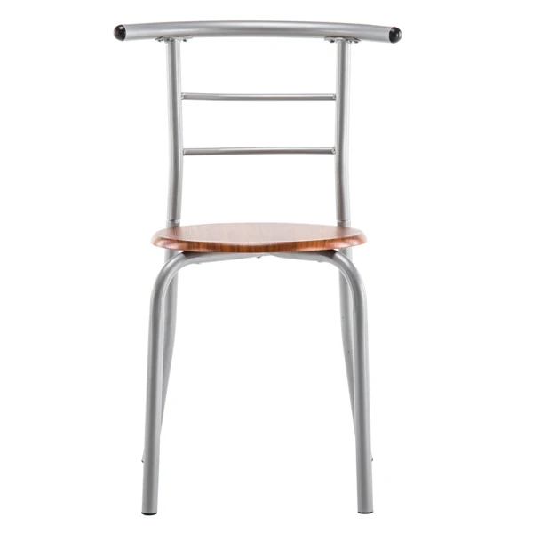 Brown Wood Grain PVC Breakfast Table (One Table and Two Chairs) view 6