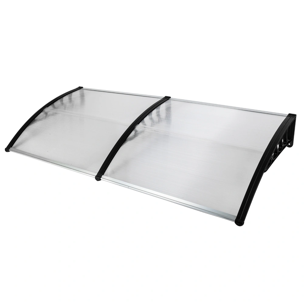 HT-200x100 Door & Window Rain Cover Eaves Protector, Black Holder for Home Use