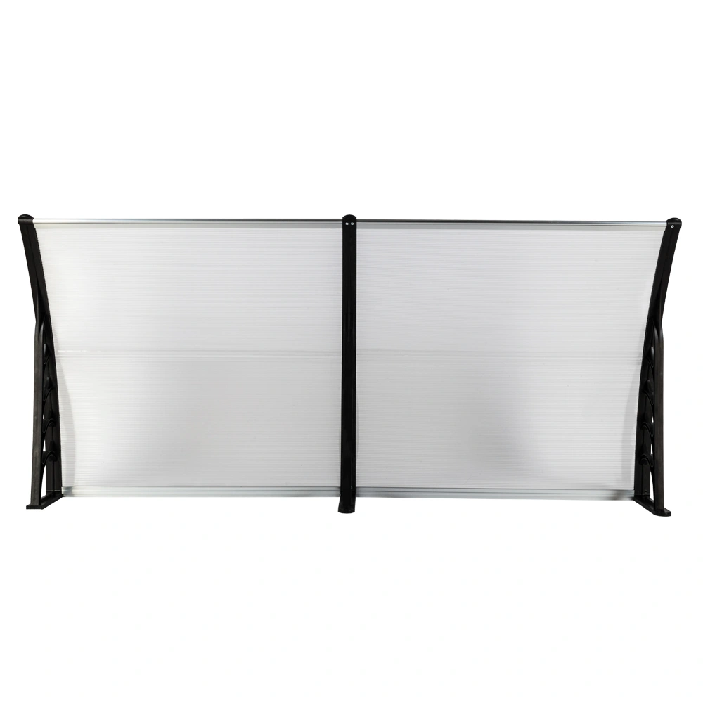 HT-200x100 Door & Window Rain Cover Eaves Protector, Black Holder for Home Use view 4